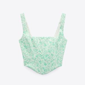 Zara Poplin corset top Medium